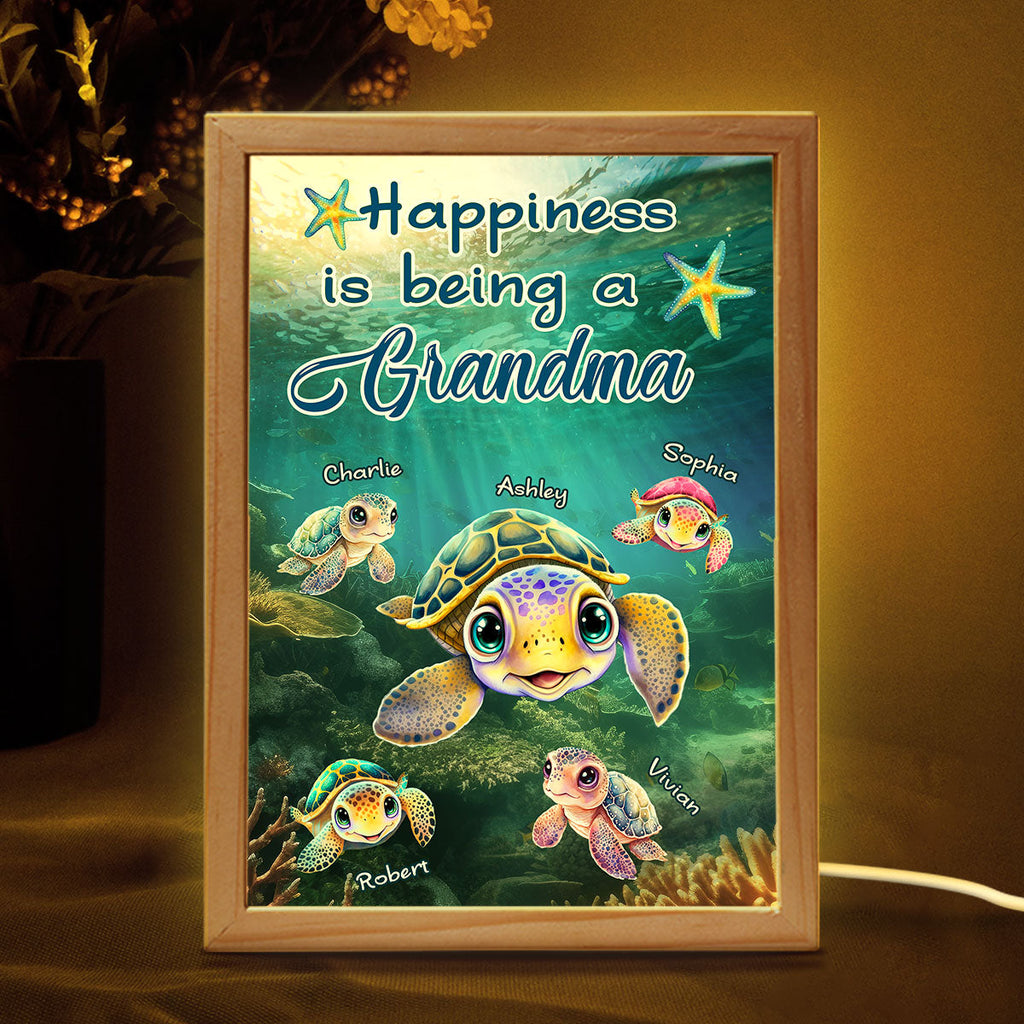 Grandma Gr?ndkids Turtles Under Sea Personalized Frame Light Box