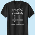 Grandma Grandpa & Grandkids Forever Linked Together Crossword Puzzle Art Personalized Shirt